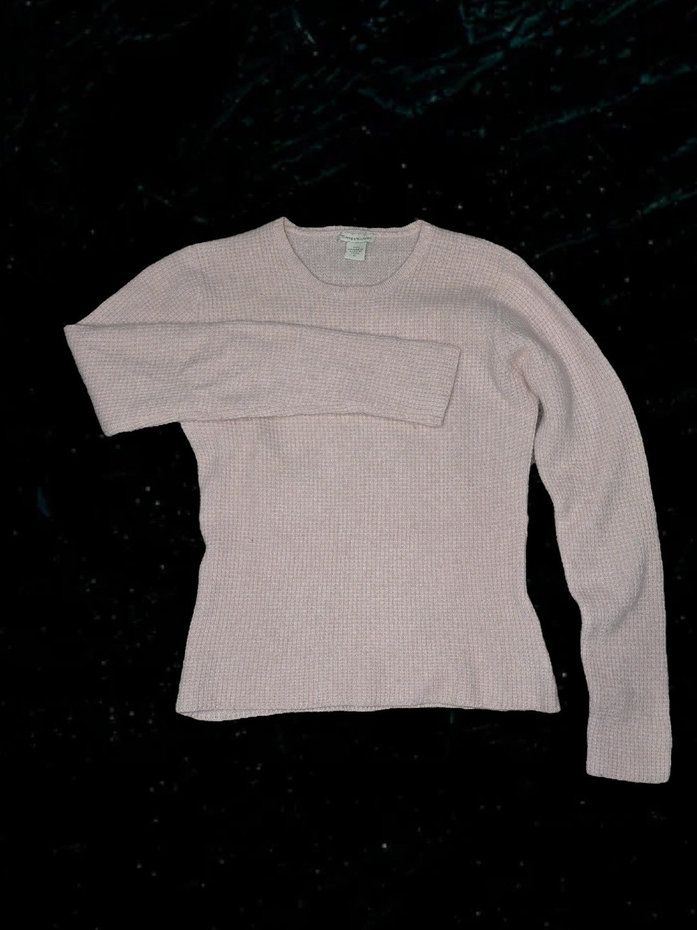White + Warren Pale Pink Crewneck Sweater